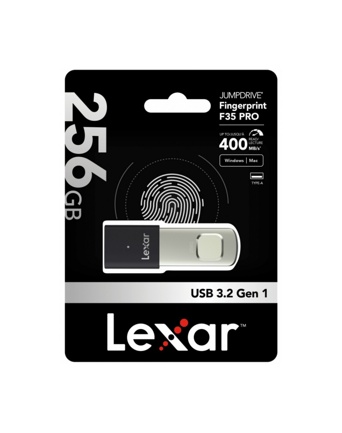 lexar Pendrive F35pro Fingerprint 256G USB 3.2 Gen1 400/350MB/s główny