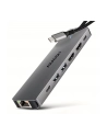 axagon HMC-7HX2 Wieloportovy hub USB 7in1, 5Gbps, 2x USB-A, 1x USB-C, 2x HDMI 4K/60Hz, GLAN, PD 100W, 15cm USB-C kabel - nr 29