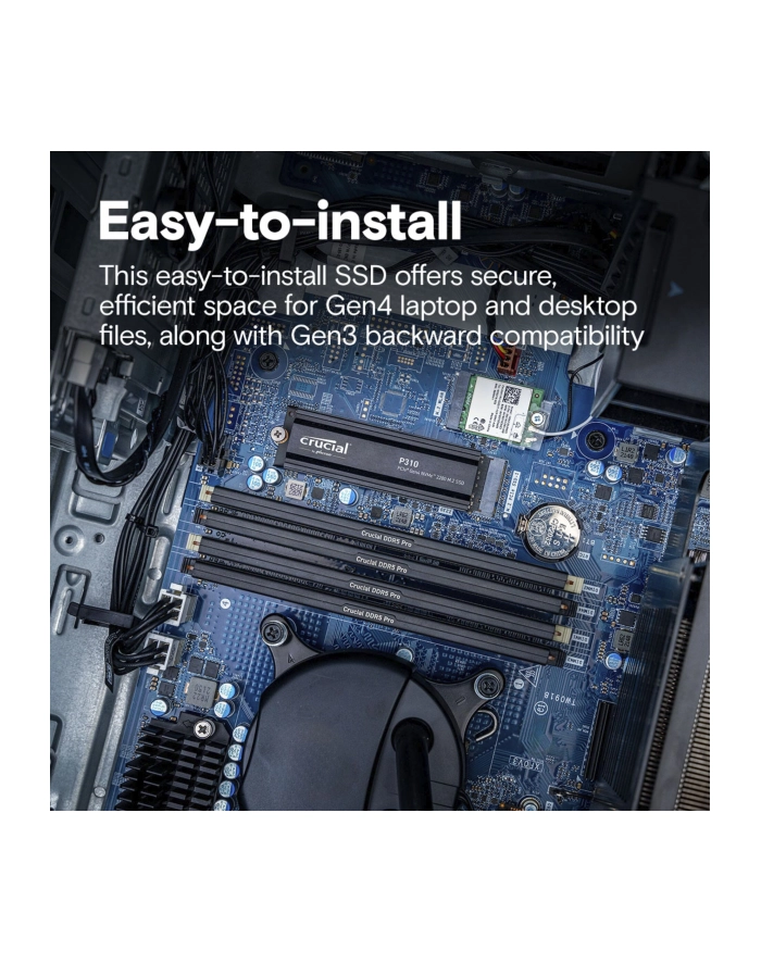 crucial Dysk SSD P310 1TB M.2 NVMe PCIe 4.0 2280 radiator główny