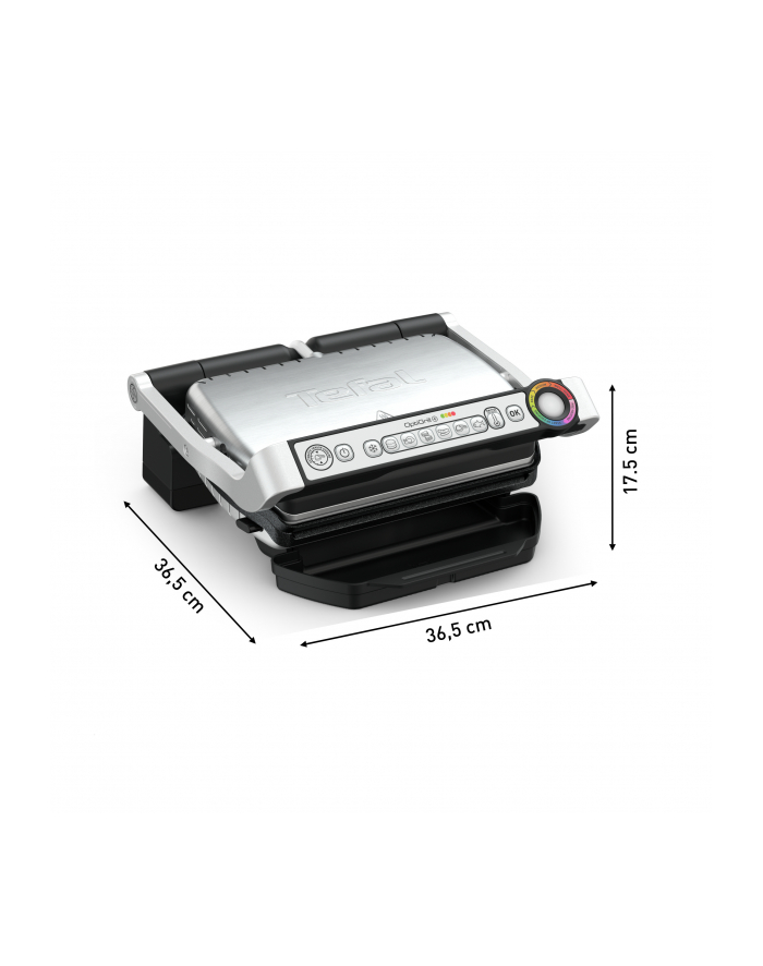 Tefal Optigrill + Snacking ' Baking GC714D, contact grill (silver/black, 2000 watts) główny