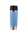 Emsa TRAVEL MUG Waves Grande thermal mug (light blue/stainless steel, 0.5 liters) - nr 1