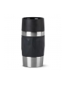 Emsa TRAVEL MUG Compact thermal mug (black/stainless steel, 0.3 liters, screw cap) - nr 13