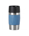 Emsa TRAVEL MUG Compact thermal mug (blue/stainless steel, 0.3 liters, screw cap) - nr 1