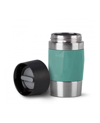 Emsa TRAVEL MUG Compact thermal mug (petrol/stainless steel, 0.3 liters, screw cap)