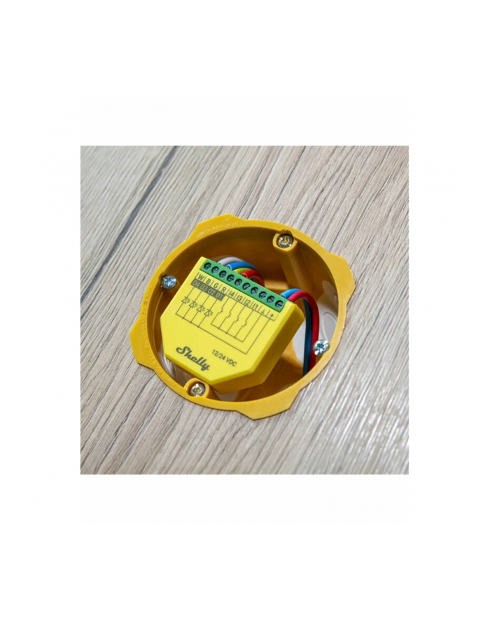 Shelly Plus RGBW PM, relay (yellow) główny