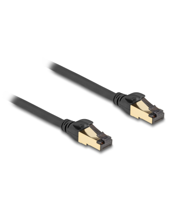 DeLOCK RJ-45 network cable Cat.6a S/FTP, with Cat.7 raw cable (black, 10 meters, 600 MHz, suitable for industrial and outdoor use)