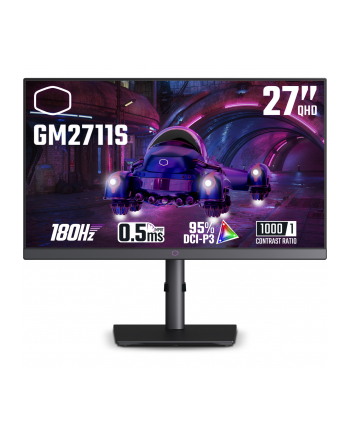 Cooler Master GM2711S, gaming monitor - 27 - black, QHD, IPS, HDR, 180Hz panel