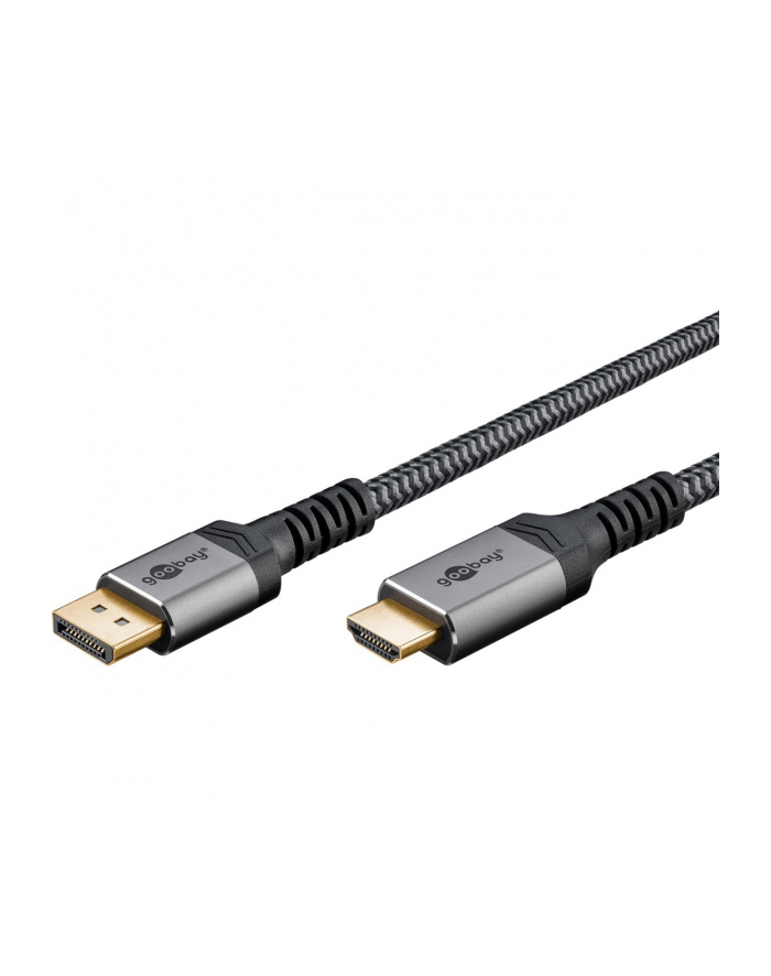 goobay Plus DisplayPort > HDMI adapter cable, 4K @ 60Hz (gray, 3 meters) główny