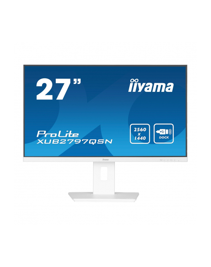 iiyama Monitor 27 '' XUB2797QSN-W2 IPS,QHD,USB-c Dock,HDMI,DP,PD-65W,2x2W, 4xUSB(3.2),300cd/m2,80M:1,sRGB:99%/5y/ główny