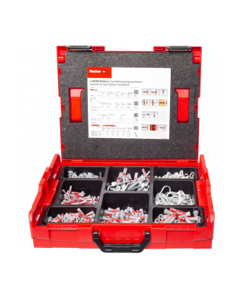 fischer L-BOXX 102 Elektro, dowels (light grey/red, 670 pieces)