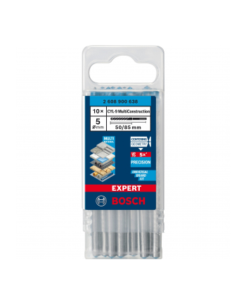 bosch powertools Bosch Expert CYL-9 MultiConstruction drill bits, 5mm, 10 pieces (working length 50mm)