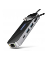 axagon HMC-6GLN Wieloportowy hub USB 6in1, 5Gbps, 2xUSB-A, 1x USB-C, GLAN, HDMI 4K/60Hz, PD 100W, 20cm USB-C kabel - nr 19