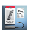 axagon HMC-H3A Wieloportowy hub USB 4in1, 5Gbps, 3x USB-A (2x USB2.0, 1x USB3.0) + HDMI 4K/30Hz, metal, 15cm USB-C kabel - nr 5