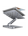 axagon HMC-STND Stojak z wieloportowy hub Aluminiowy 7in1, 5Gbps, do 10'-16' '' laptopów, nastawny, 3x USB-A, HDMI 4K/60Hz, GLAN, PD 100W, 60cm USB-C kabel - nr 12