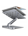 axagon HMC-STND Stojak z wieloportowy hub Aluminiowy 7in1, 5Gbps, do 10'-16' '' laptopów, nastawny, 3x USB-A, HDMI 4K/60Hz, GLAN, PD 100W, 60cm USB-C kabel - nr 25