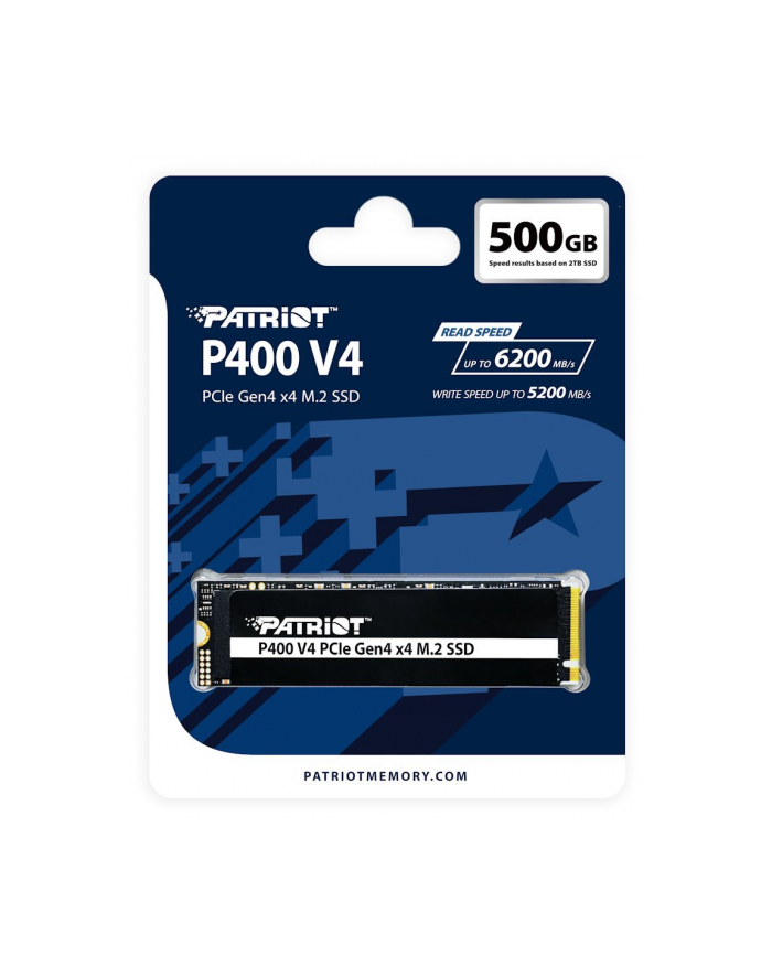 patriot Dysk SSD 500GB P400 V4 5000/3000 MB/s M.2 PCIe Gen4 x4 NVMe 2.0 główny