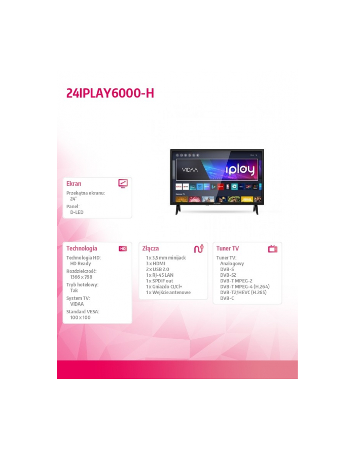 allview Telewizor LED 24 cale 24IPLAY6000-H główny