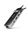 axagon HMC-6GLN Wieloportowy hub USB 6in1, 5Gbps, 2xUSB-A, 1x USB-C, GLAN, HDMI 4K/60Hz, PD 100W, 20cm USB-C kabel - nr 20