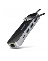 axagon HMC-6GLN Wieloportowy hub USB 6in1, 5Gbps, 2xUSB-A, 1x USB-C, GLAN, HDMI 4K/60Hz, PD 100W, 20cm USB-C kabel - nr 26