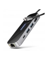 axagon HMC-6GLN Wieloportowy hub USB 6in1, 5Gbps, 2xUSB-A, 1x USB-C, GLAN, HDMI 4K/60Hz, PD 100W, 20cm USB-C kabel - nr 31