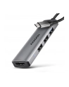 axagon HMC-H3A Wieloportowy hub USB 4in1, 5Gbps, 3x USB-A (2x USB2.0, 1x USB3.0) + HDMI 4K/30Hz, metal, 15cm USB-C kabel - nr 13