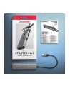 axagon HMC-H3A Wieloportowy hub USB 4in1, 5Gbps, 3x USB-A (2x USB2.0, 1x USB3.0) + HDMI 4K/30Hz, metal, 15cm USB-C kabel - nr 5