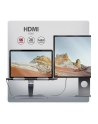axagon HMC-STND Stojak z wieloportowy hub Aluminiowy 7in1, 5Gbps, do 10'-16' '' laptopów, nastawny, 3x USB-A, HDMI 4K/60Hz, GLAN, PD 100W, 60cm USB-C kabel - nr 25