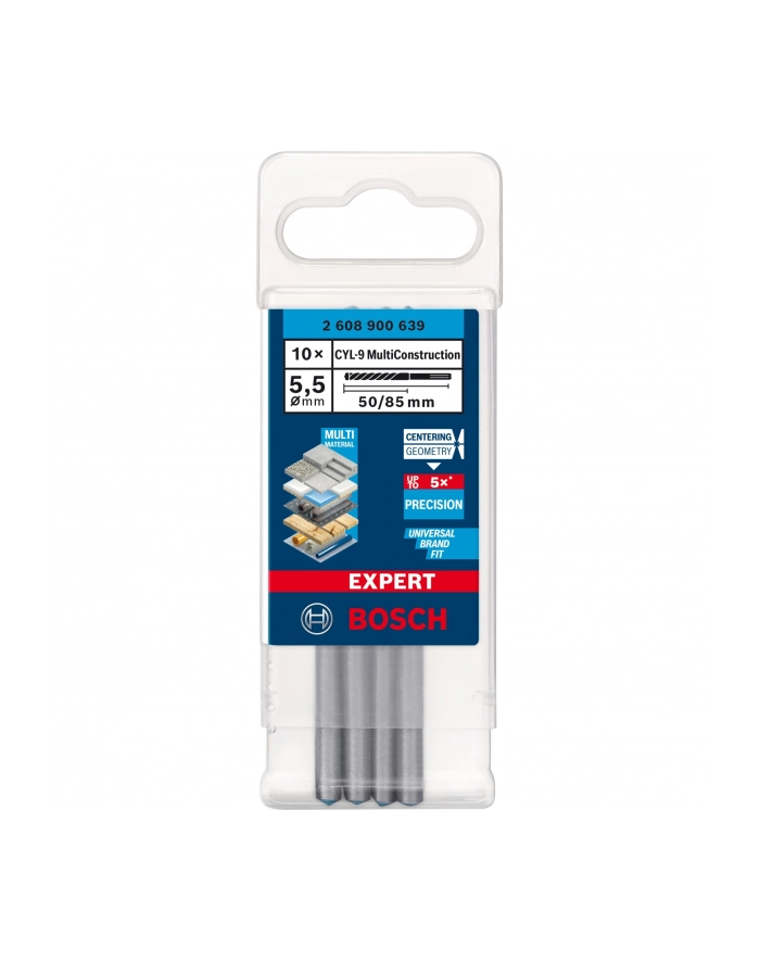 bosch powertools Bosch Expert CYL-9 MultiConstruction drill bit, 5.5mm, 10 pieces (working length 50mm) główny