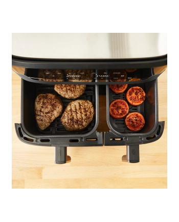 Tefal double hot air fryer Dual Easy Fry ' Grill (black, 2,700 watts, 2 baskets 5.2 liters + 3.1 liters)