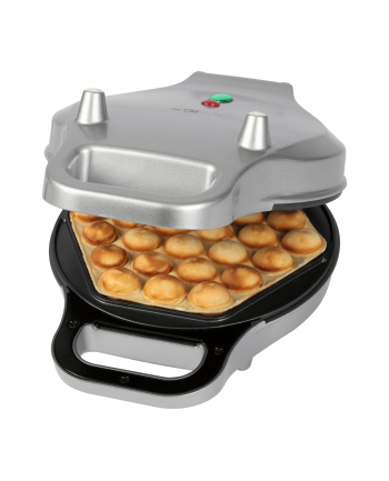 Clatronic Bubble Waffle Maker WA 3772, Waffle Iron (Silver, 700 Watt)