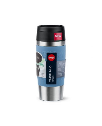 Emsa TRAVEL MUG Classic Thermo Mug (blue/stainless steel, 0.36 liters)