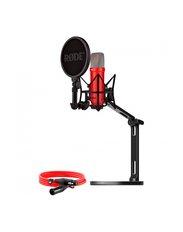 Rode Microphones NT1 Signature +XLR cable+Desktop Studio Arm, microphone (red, bundle) główny