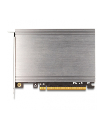 DeLOCK PCI Express x16 card to 4x internal NVMe M.2 Key, interface card (with heatsink and LED display)