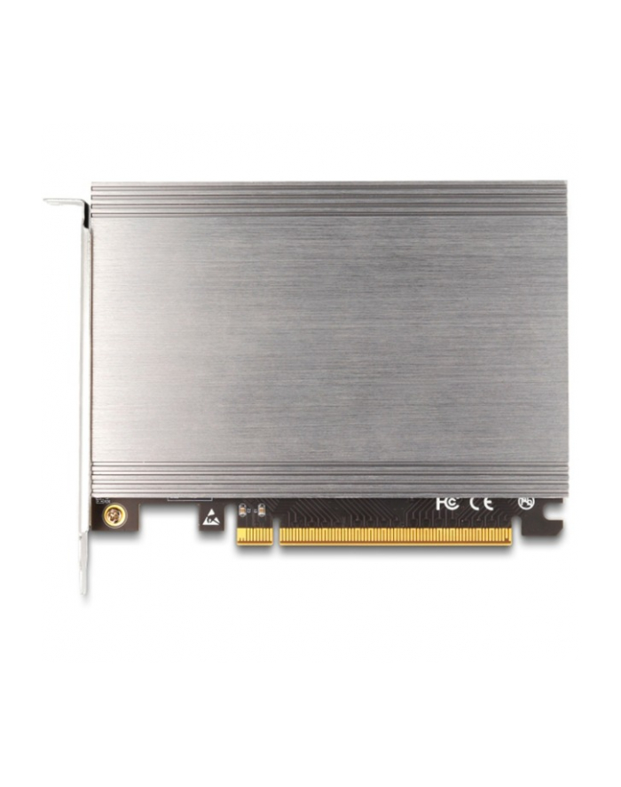 DeLOCK PCI Express x16 card to 4x internal NVMe M.2 Key, interface card (with heatsink and LED display) główny