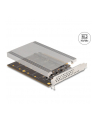 DeLOCK PCI Express x16 card to 4x internal NVMe M.2 Key, interface card (with heatsink and LED display) - nr 4