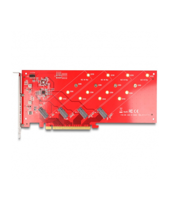 DeLOCK PCI Express x16 card to 4x internal NVMe M.2 Key, interface card