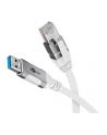 goobay Ethernet cable USB-A 3.2 Gen1 plug > RJ-45 plug, LAN adapter (BIAŁY, 3 meters, braided textile sheath) - nr 10