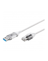 goobay Ethernet adapter cable USB-A 3.2 Gen1 > RJ-45, Slim (BIAŁY, 1 meter) - nr 1