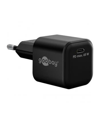 Goobay USB-C charging set, PD, 65 watts, USB-C textile cable (black, 1x USB-C PD, GaN, 1 meter cable) nr 1