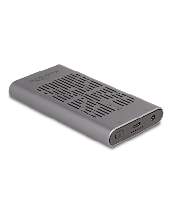 DeLOCK External USB 20 Gbps Enclosure for 2 x M.2 NVMe PCIe SSD, Drive Enclosure (Gray, Bootable, Plug ' Play)