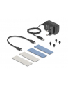 DeLOCK External USB 20 Gbps Enclosure for 2 x M.2 NVMe PCIe SSD, Drive Enclosure (Gray, Bootable, Plug ' Play) - nr 17