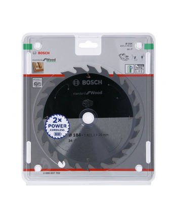 bosch powertools Bosch circular saw blade Standard for Wood,  184mm, 24Z (bore 20mm, for cordless hand-held circular saws) nr 2