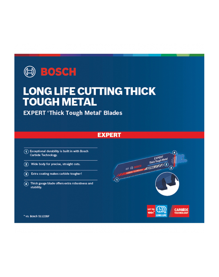 bosch powertools Bosch Expert sabre saw blade 'Thick Tough Metal' S 955 CHC, 10 pieces (length 150 mm) główny