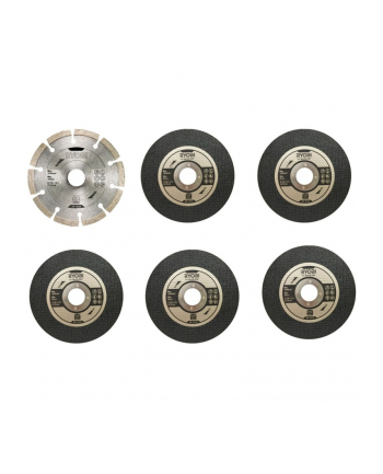 Ryobi cutting disc set RAK6AGD1, for 125mm angle grinder (6 pieces)