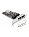 DeLOCK PCIe x4 to 4 x RJ45 Gbit, LAN adapter (Realtek RTL8111H) - nr 17