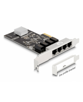 DeLOCK PCIe x4 to 4 x RJ45 Gbit, LAN adapter (Realtek RTL8111H)