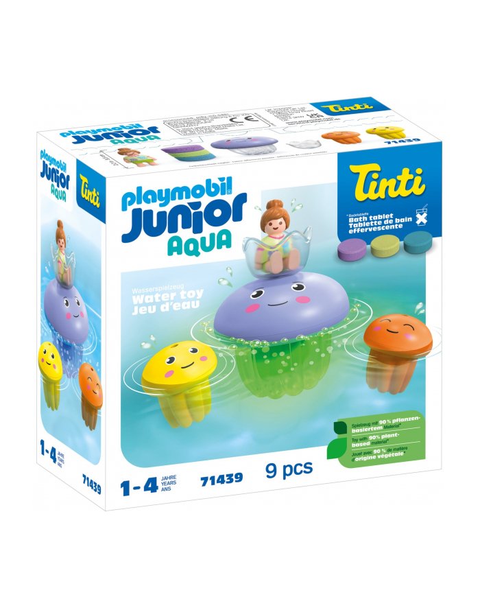 PLAYMOBIL 71439 Junior Aqua ' Tinti: Colorful jellyfish family, construction toy główny