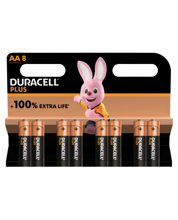 Duracell Plus, battery (8 pieces, AA)