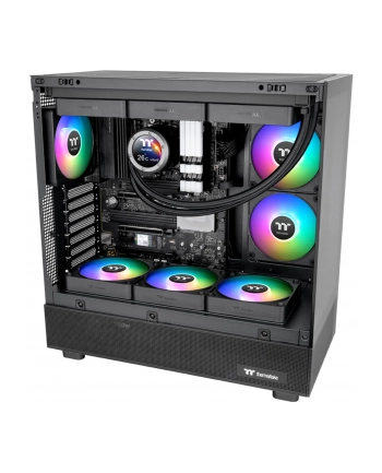 Thermaltake CT140 EX Reverse ARGB Sync PC Cooling Fan (Black, Pack of 3, 140 mm)