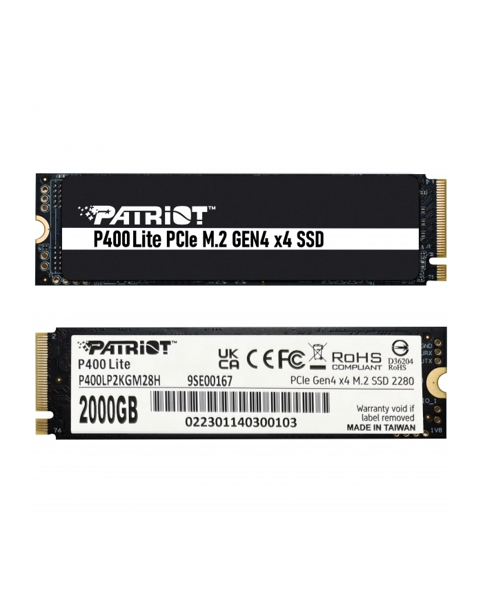 patriot memory Dysk SSD Patriot P400 Lite 2TB M2 2280 PCI-E x4 Gen4 NVMe (P400LP2KGM28H) główny